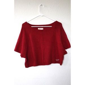 Hollister Cropped Short Sleeved Sweater